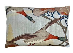 Mulberry flying duck linen cushion