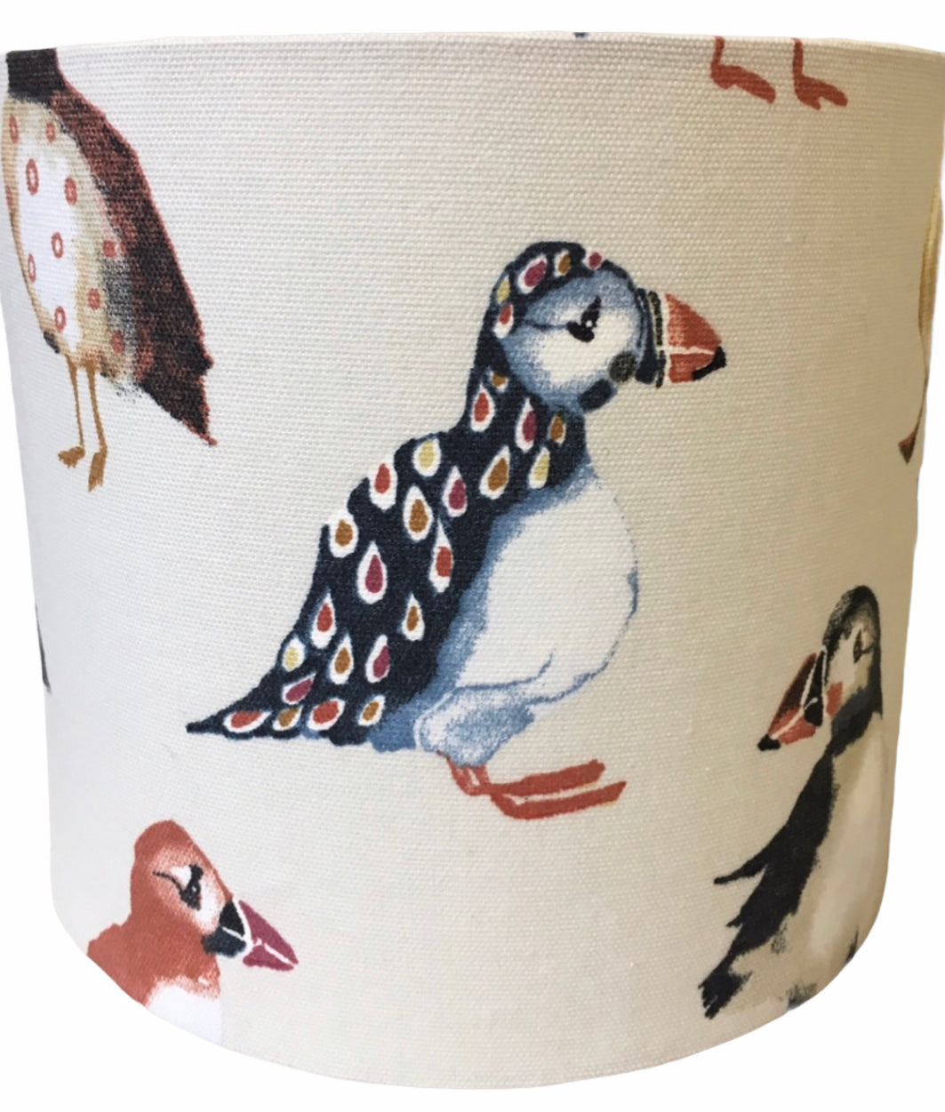 Lamp drum shade 20cm Diameter puffin